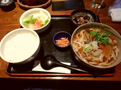 「けんちんうどんセット(並盛)896円」@月の遊膳 高崎店の写真
