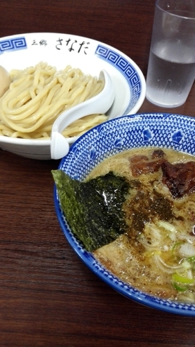 「味玉つけ麺+肉切落し」@つけめん さなだの写真