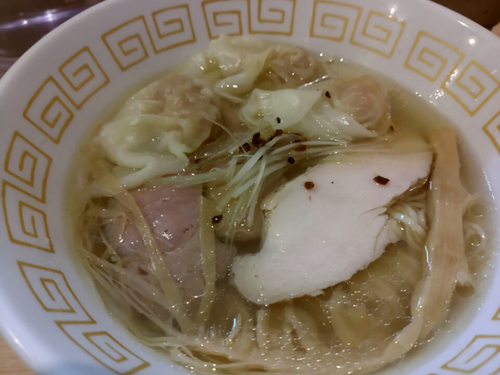「海老ワンタン塩らぁ麺980円」@中村麺三郎商店の写真