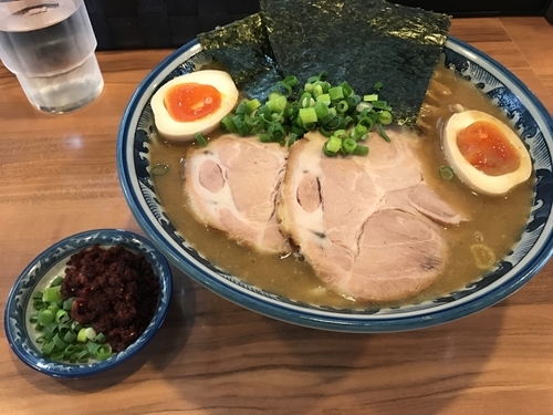 「濃厚和風特製中華そば特盛 エビ辛し」@浜屋 五反田店の写真