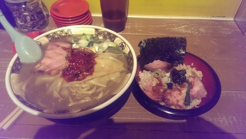 「煮干しラーメン、大盛、ローストポーク丼セット」@ラーメン凪 下北沢店の写真
