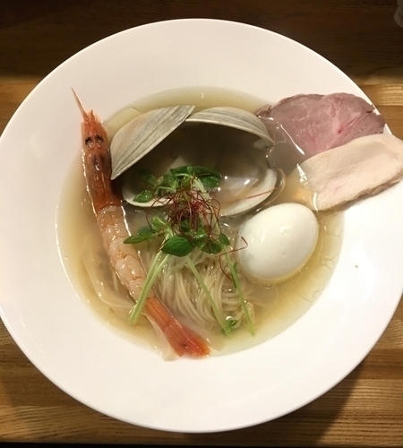 「[限定] 白海老とホンビノスの清湯 (塩) ￥1300」@麺庵 小島流の写真