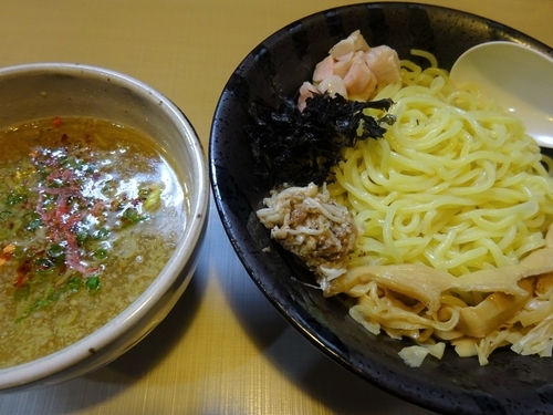 「塩つけ麺 850円 ＋ ミニ鶏皮丼 250円」@桜台らぁ麺 美志満の写真