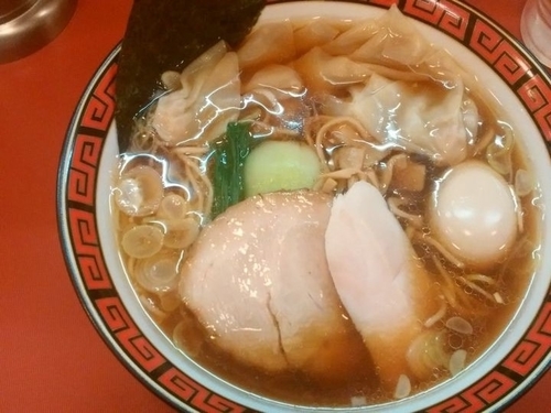 「わんたん中華そば＋味玉」@中華そば 華丸の写真