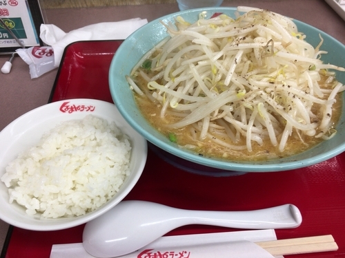 「味噌ラーメン 630円 もやし 60円」@くるまやラーメン 宇都宮今泉店の写真
