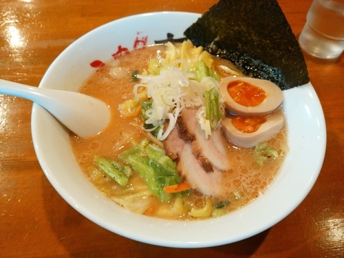 「蝦夷味噌ラーメン半熟玉子」@蝦夷らーめん 太志の写真