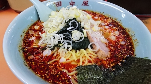 「地獄ラーメン極上3 大盛無料 ネギ薬味」@地獄ラーメン 田中屋の写真