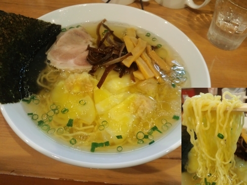 「海老ワンタン麺880円替え玉ハーフ100​円」@MEN-YA DAISUKEの写真