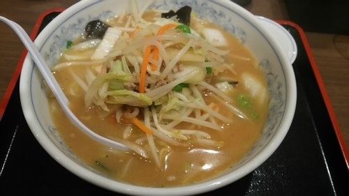 「味噌タンメン+焼ギョウザ」@福しん 下赤塚北口店の写真