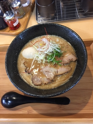 「白湯味噌味玉子入り」@らーめん しおんの写真