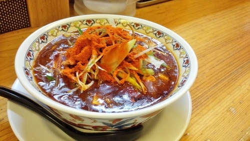 「辛っとろ麻婆麺【鬼辛】８５０円」@辛っとろ麻婆麺 あかずきんの写真