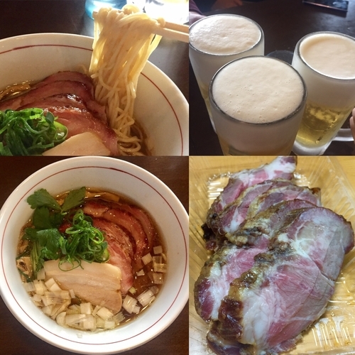 「地鶏中華そば(醤油・細麺)800円+窯焼きチャーシュー200円他」@麺や 虎徹の写真