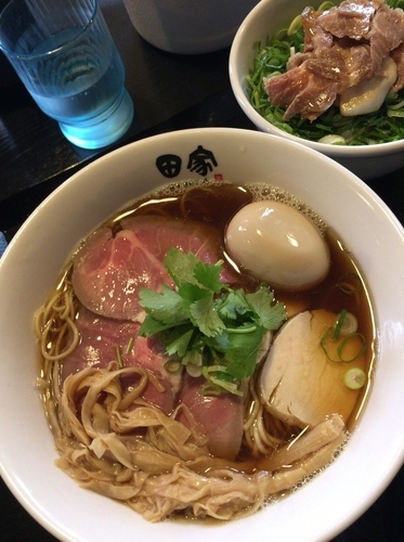 「特製煮干そば 980円+ネギチャーメシ200円」@中華そば 田家 川越鴨田店の写真