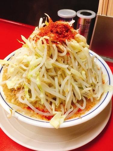 「味噌ラーメン 野菜増し 麺100g 辛味増し 山椒無し」@豚男 -BUTAMEN-の写真