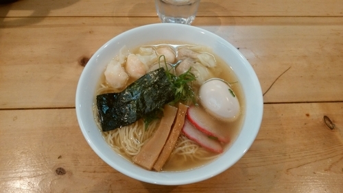 「特製ワンタン麺(白だし)大盛＋味玉」@支那そば 大和 稲荷町本店の写真