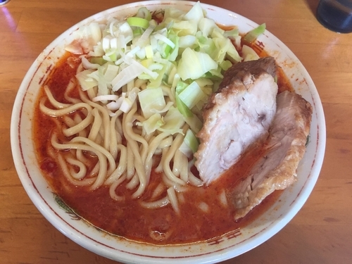「赤麺(800円)」@ファットンの写真