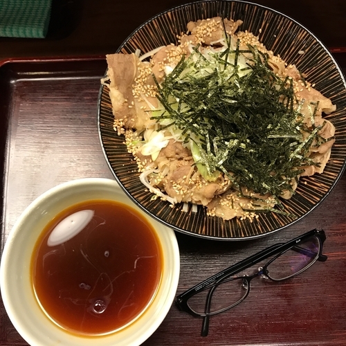 「肉つけそば 並」@生そば 玉川 池袋東口店の写真