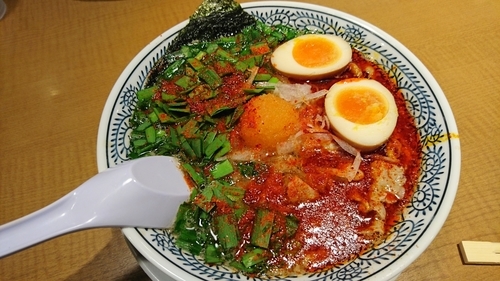 「肉そば 辛味そば」@丸源ラーメン 津高茶屋店の写真