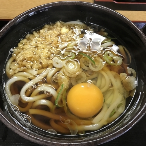 「かけ（￥320）＋生玉子（クーポン）」@ゆで太郎 南大井店の写真