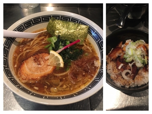 「カツオ香るラーメン700円+チャーシュー丼280円」@龍が如しの写真