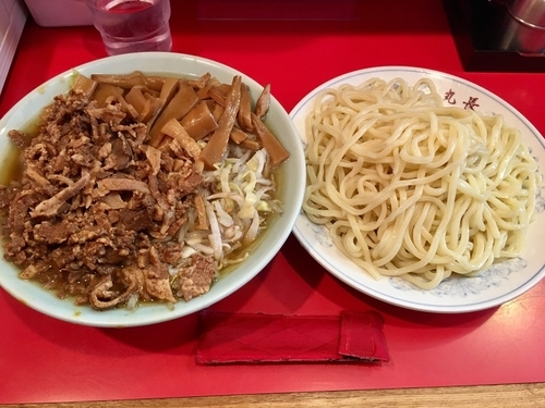 「チャーシューやさいメンマつけそば」@丸長 目白店の写真