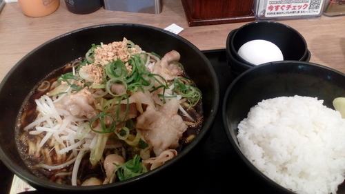 「すたみな肉汁麺（ライス付き）（900円）」@伝説のすた丼屋 品川店の写真