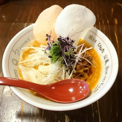 「海老Devillラーメン  @950円  限定」@山嵐 本店の写真