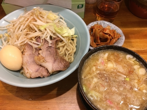 「つけ麺 780円 メンマ 100円 味玉 100円」@ラーメン盛太郎の写真