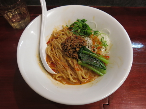 「汁なし担々麺（辛さスタンダード）：850円」@noodles house 錦鯉の写真