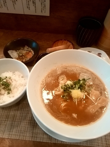 「鯛茶漬けセット（鯛そば濃厚醤油＋ミニ茶漬け）1160円」@狐狸丸の写真