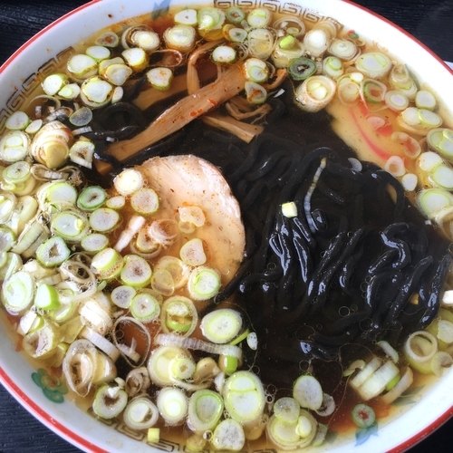 「いかすみラーメン」@お食事処 満福の写真