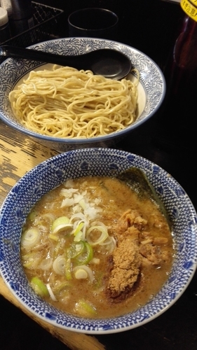 「つけ麺　中盛　あっさり　細麺」@狼煙 〜NOROSHI〜の写真