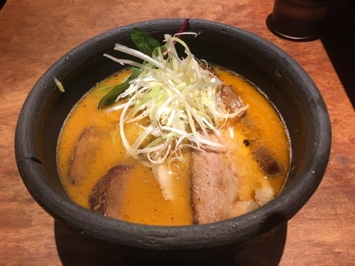 「海老ポタチャーシューめん」@俺の創作らぁめん 極や 上野広小路店の写真