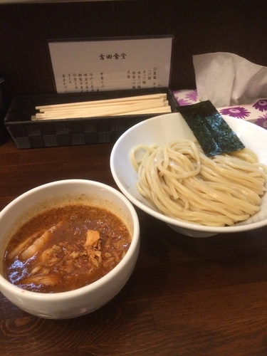 「辛つけ麺」@吉田食堂の写真