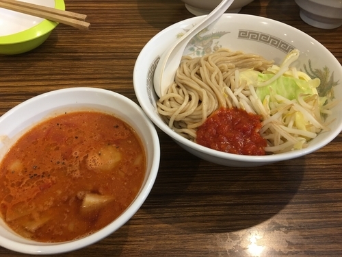 「味玉とまと味噌つけ麺 900円」@らーめん カッパハウスの写真