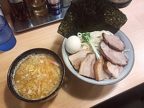 「アブラつけそば（中）全部のせ」@煮干そば 流。の写真