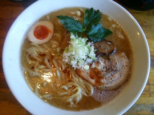 「豚骨海老らーめん＋大盛り」@麺屋 大谷の写真