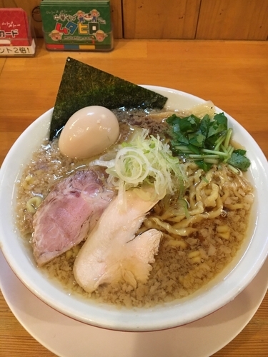 「ワハハ煮干しそば￥750(煮卵はVIPカード)」@中華そば ムタヒロ 大阪福島店の写真