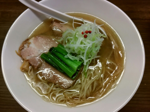 「塩そば800円＋ビール等」@花笑み中華そば かれんの写真