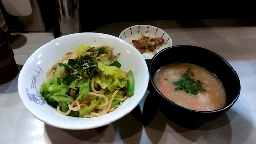 「【期間限定】春野菜の明太つけ蕎麦」@中華蕎麦 瑞山（ZUIZAN）の写真