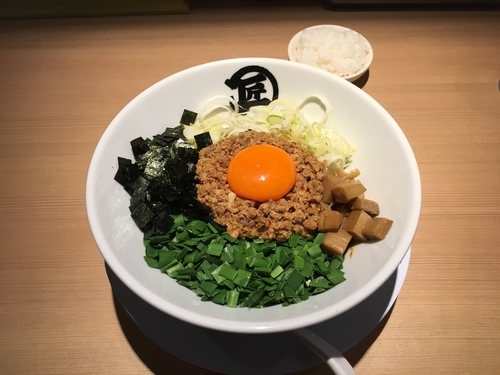 「台湾カレーまぜそば 仕上げ飯付き」@麺や マルショウ 北新地店の写真