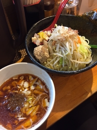 「醬油炊き　辛味しろぼし　つけ麺　800円（大盛り無料）」@つけ麺 しろぼしの写真