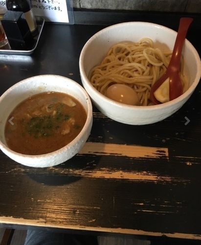 「牛もつつけ麺」@製麺処 蔵木の写真