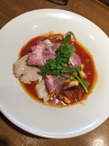 「【限定】紋甲イカのトマトラーメン900円」@寿製麺よしかわ 川越店の写真