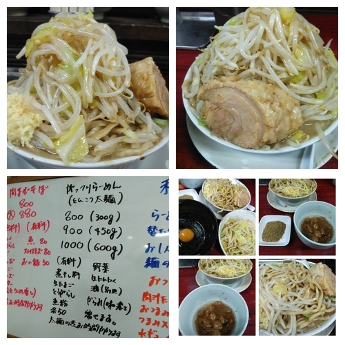 「がっつりらーめん450Ｇ（野菜、アブラ）＋煮干し粉」@博多長浜らーめん 楓神の写真