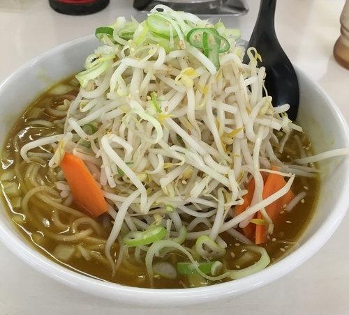 「カレーラーメン もやし」@ラーメンHOT めん花の写真