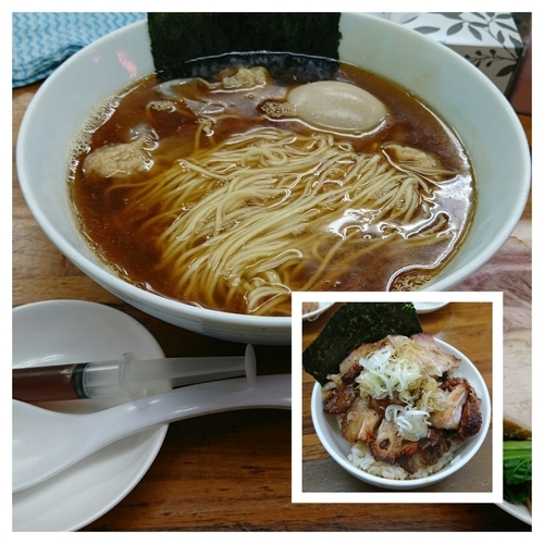 「特製にぼし+肉米」@らぁめん 夢の写真