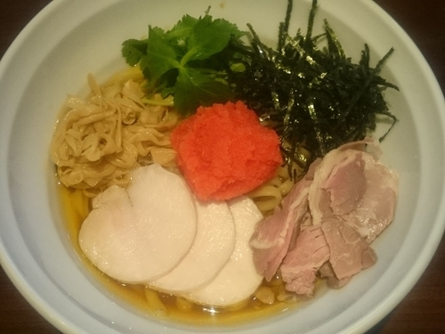 「【本日限定10食】博多明太まぜそば（麺少なめで￥700）」@中華そば田家 ふくふくの写真