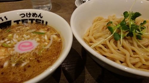 「つけめん 850円 + 味玉(クーポン)」@つけめんTETSU 丸井北千住店の写真