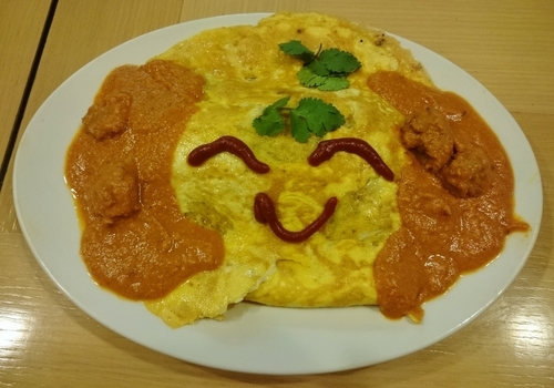 「カレーオムライスセット 900円」@サラダイニングの写真